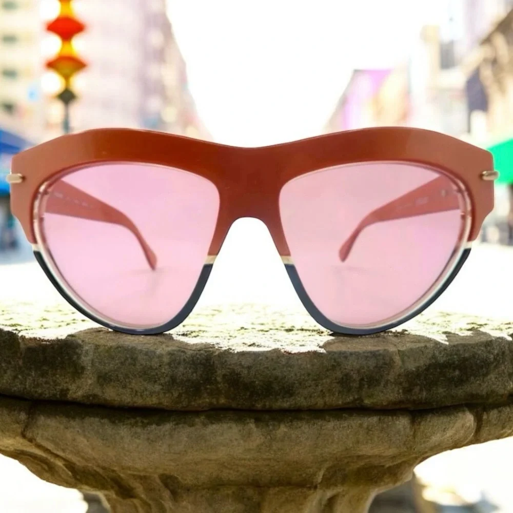 1980’s Silhouette Austria Colorblock‎ Sunglasses, Angular Sunglasses, Mod 3062